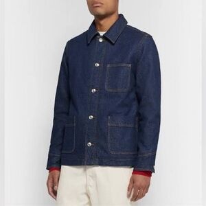 APC Men’s Shearling Lined Denim Jacket XL